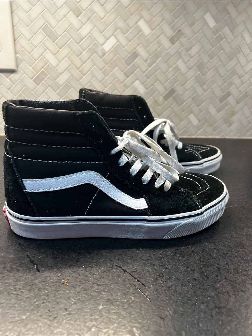 SK8 Vans Black & White High-Top Skate Sneakers